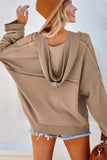 MQTIME  -  Exposed Seam Long Sleeve Hoodie