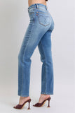 MQTIME  -  Judy Blue Full Size Wash Thermal Straight Jeans with Pockets