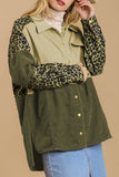 MQTIME  -  High-Low Leopard Snap Down Shacket