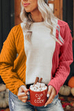 MQTIME  -  Color Block Textured Drop Shoulder Sweater