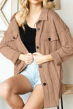 MQTIME  -  Button Up Drop Shoulder Jacket