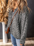 MQTIME  -  Fuzzy Zip Up Long Sleeve Jacket