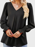 MQTIME  -  V-Neck Flounce Sleeve Top