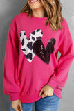 MQTIME  -  Heart Patch Long Sleeve Sweatshirt