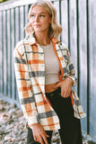 MQTIME  -  Plaid Snap Down Collared Neck Shacket