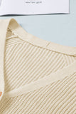 MQTIME  -  Openwork V-Neck Button Up Cardigan