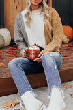 MQTIME  -  Color Block Textured Drop Shoulder Sweater