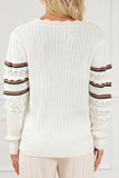 MQTIME  -  Hollow Out Round Neck Long Sleeve Sweater