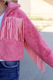 MQTIME  -  Fringed Zip Up Fleece Jacket