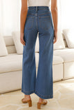 MQTIME  -  High Waist Bootcut Jeans with Pockets