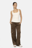 MQTIME  -  Mono B Elastic Waist Corduroy Cargo Pants