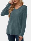 MQTIME  -  V-Neck Long Sleeve T-Shirt