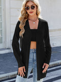MQTIME  -  Open Front Long Sleeve Cardigan