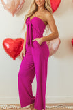 MQTIME  -  Tied Tube Wide Leg Jumpsuit