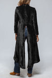 MQTIME  -  Slit Back Open Front Cardigan