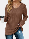 MQTIME  -  V-Neck Long Sleeve T-Shirt