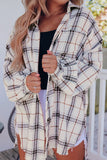MQTIME  -  Plaid Button Up Long Sleeve Shacket