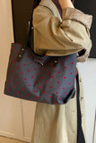 MQTIME  -  Polyester Bow Polka Dot Tote Bag