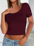 MQTIME  -  Devine Scoop Neck Short Sleeve T-Shirt