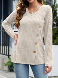 MQTIME  -  V-Neck Long Sleeve T-Shirt