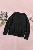 MQTIME  -  V-Neck Dropped Shoulder Sweater