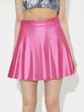 MQTIME  -  Ruched Mini Skirt with Zipper