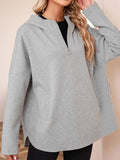 MQTIME  -  Quarter Zip Long Sleeve Hoodie