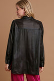 MQTIME  -  Umgee Side Slit Button Up Long Sleeve Shirt