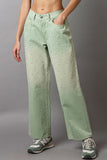 MQTIME  -  Embellishments Gradient Wide Leg Pants