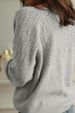 MQTIME  -  Openwork Button Down Long Sleeve Cardigan