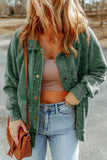 MQTIME  -  Snap Down Flap Pocket Long Sleeve Shacket