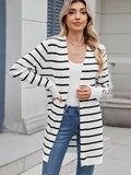 MQTIME  -  Open Front Long Sleeve Cardigan