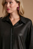 MQTIME  -  Umgee Side Slit Button Up Long Sleeve Shirt