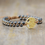 MQTIME  -  Alloy Natural Stone Braided Bracelet