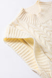 MQTIME  -  Cable Knit Turtleneck Sweater Vest