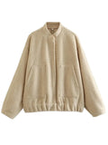 MQTIME  -  Full Size Snap Down Drop Shoulder Jacket