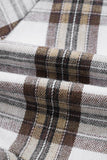 MQTIME  -  Full Size Plaid Collared Neck Balloon Sleeve Mini Shirt Dress
