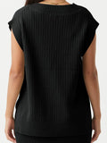 MQTIME  -    Ribbed V-Neck Sweater Vest