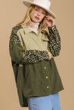 MQTIME  -  High-Low Leopard Snap Down Shacket