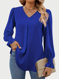 MQTIME  -  V-Neck Flounce Sleeve Top