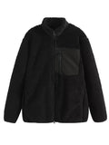 MQTIME  -   Zip Up Long Sleeve Plush Jacket