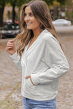 MQTIME  -  Surplice Long Sleeve Sweatshirt with Pocket