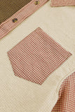 MQTIME  -  Contrast Plaid Button Down Long Sleeve Shirt