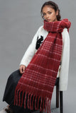 MQTIME  -  Fringe Plaid Thermal Scarf