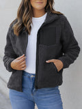MQTIME  -   Zip Up Long Sleeve Plush Jacket