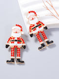 MQTIME  -  Rhinestone Santa Earrings