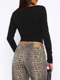 MQTIME  -  Button Down Long Sleeve Top
