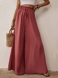 MQTIME  -  Perfee Frill Tied Wide Leg Pants