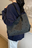 MQTIME  -  Polyester Bow Polka Dot Tote Bag