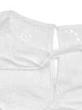 MQTIME  -  Perfee Tied Eyelet Short Sleeve Bodysuit